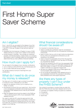 First Home Super Saver Scheme , Am I Eligible, How Much Can I Apply For?